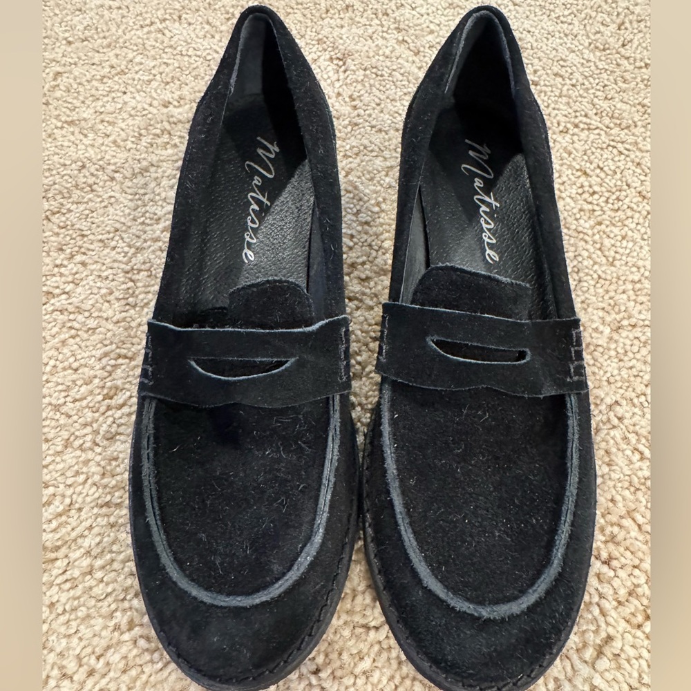 Matisse Black Suede Loafers